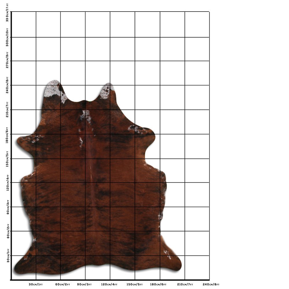 8 Ft X 7 Ft Genuine Brazilian Cowhide Skin Rug by Hilason | Hair-On Leather Home Décor Carpet