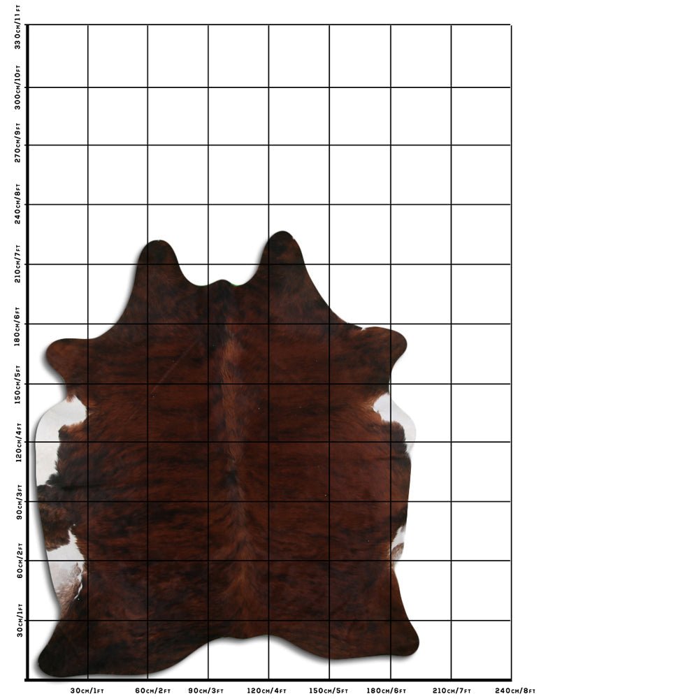 7.5 Ft X 6.5 Ft Genuine Brazilian Cowhide Skin Rug by Hilason | Hair-On Leather Home Décor Carpet
