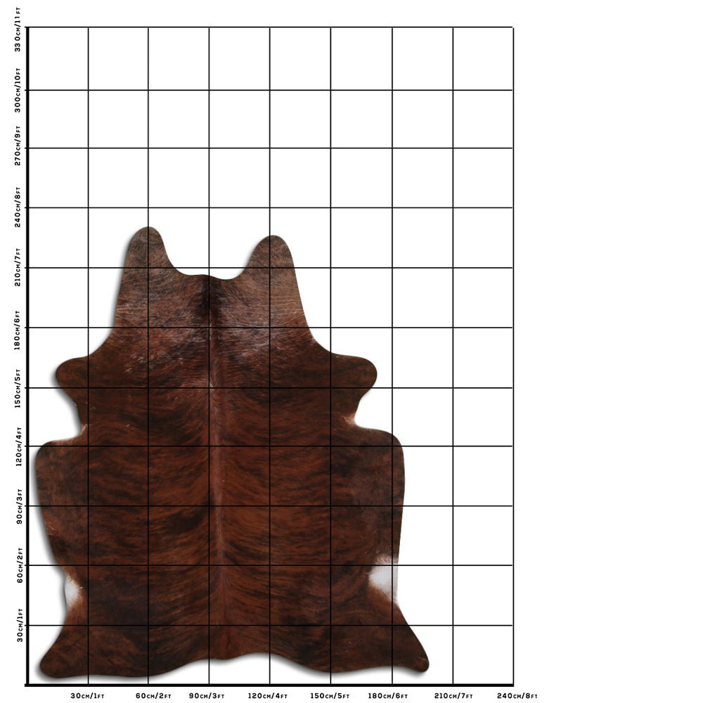 7.5 Ft X 6.5 Ft Genuine Brazilian Cowhide Skin Rug by Hilason | Hair-On Leather Home Décor Carpet