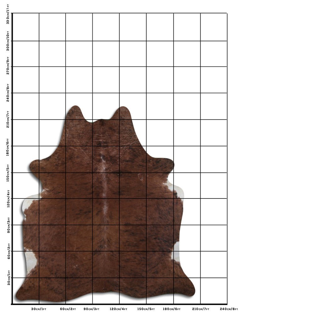 7.5 Ft X 6.5 Ft Genuine Brazilian Cowhide Skin Rug by Hilason | Hair-On Leather Home Décor Carpet