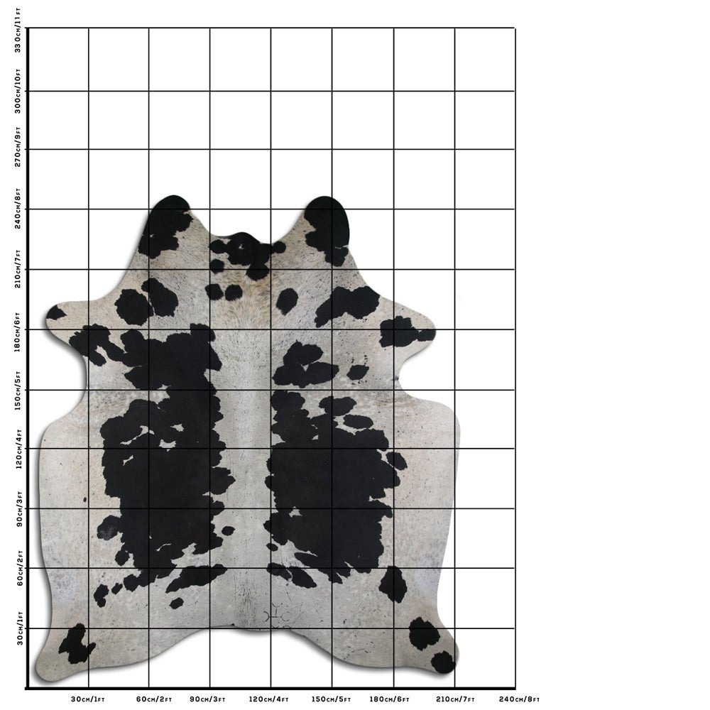 8 Ft X 7 Ft Genuine Brazilian Cowhide Skin Rug by Hilason | Hair-On Leather Home Décor Carpet