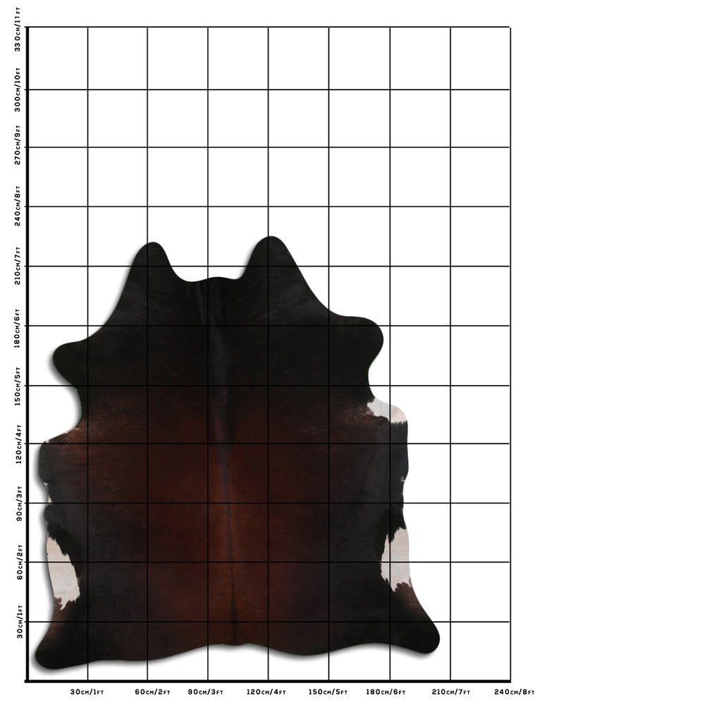 7.5 Ft X 6.5 Ft Genuine Brazilian Cowhide Skin Rug by Hilason | Hair-On Leather Home Décor Carpet