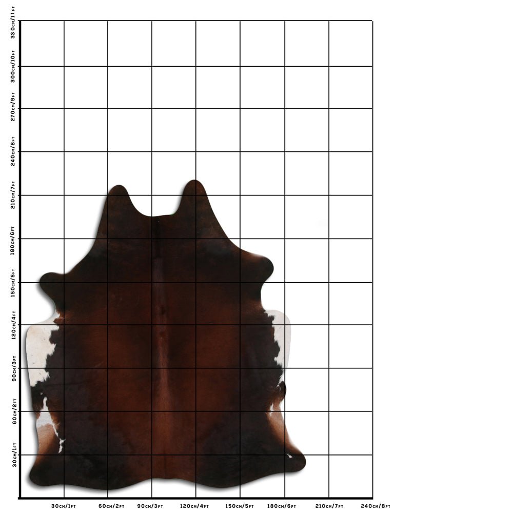 7.5 Ft X 6.5 Ft Genuine Brazilian Cowhide Skin Rug by Hilason | Hair-On Leather Home Décor Carpet