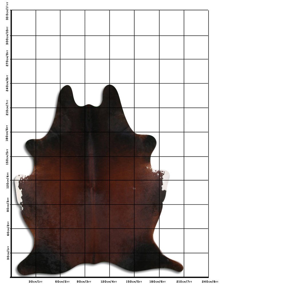 8 Ft X 7 Ft Genuine Brazilian Cowhide Skin Rug by Hilason | Hair-On Leather Home Décor Carpet