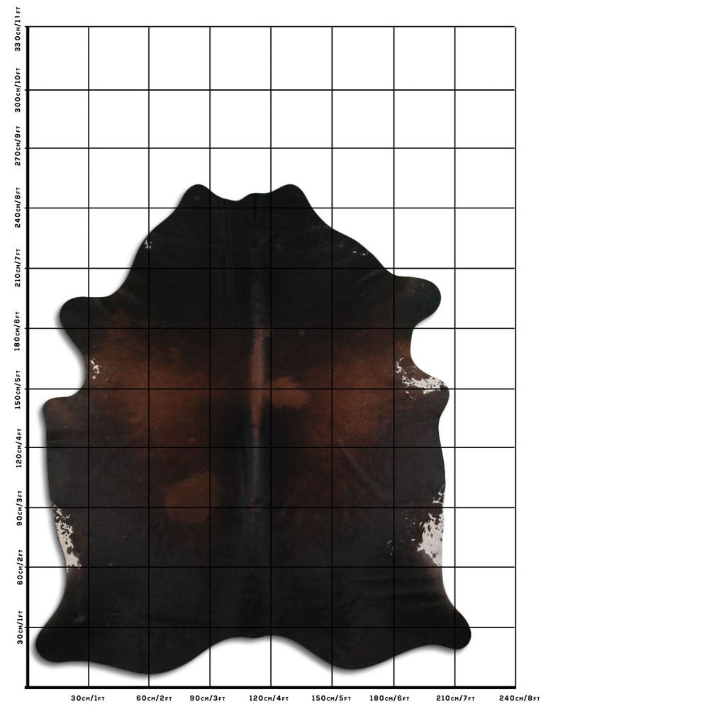 8.5 Ft X 7 Ft Genuine Brazilian Cowhide Skin Rug by Hilason | Hair-On Leather Home Décor Carpet