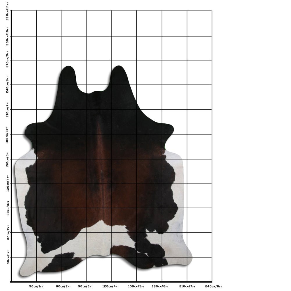 8.5 Ft X 7 Ft Genuine Brazilian Cowhide Skin Rug by Hilason | Hair-On Leather Home Décor Carpet