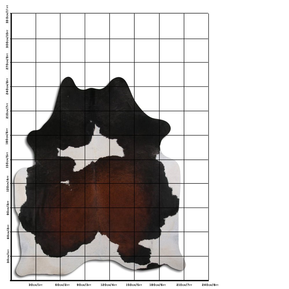 8.5 Ft X 7 Ft Genuine Brazilian Cowhide Skin Rug by Hilason | Hair-On Leather Home Décor Carpet