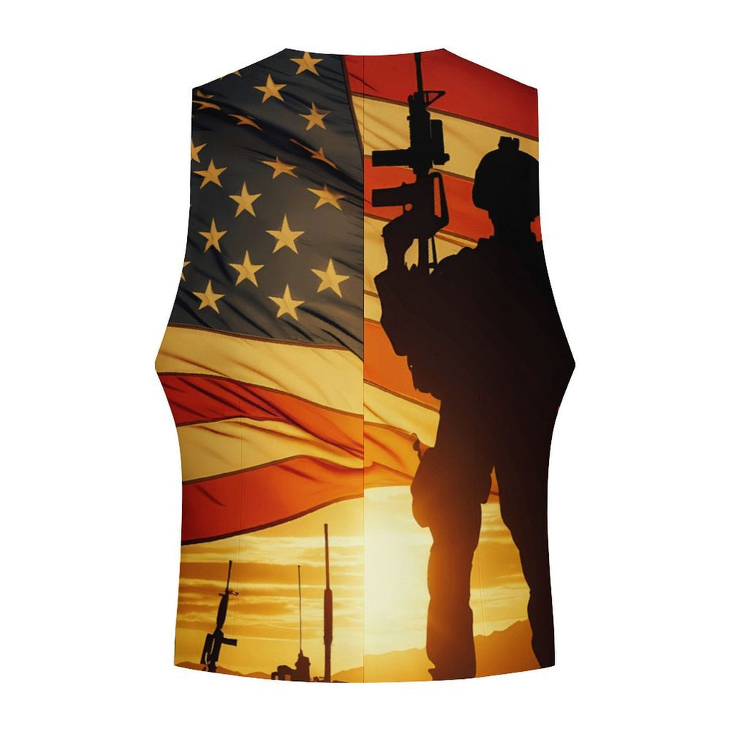 Baha Ranch Sunrise Patriot Men's Vest by Baha Ranch Western Wear - product image 3