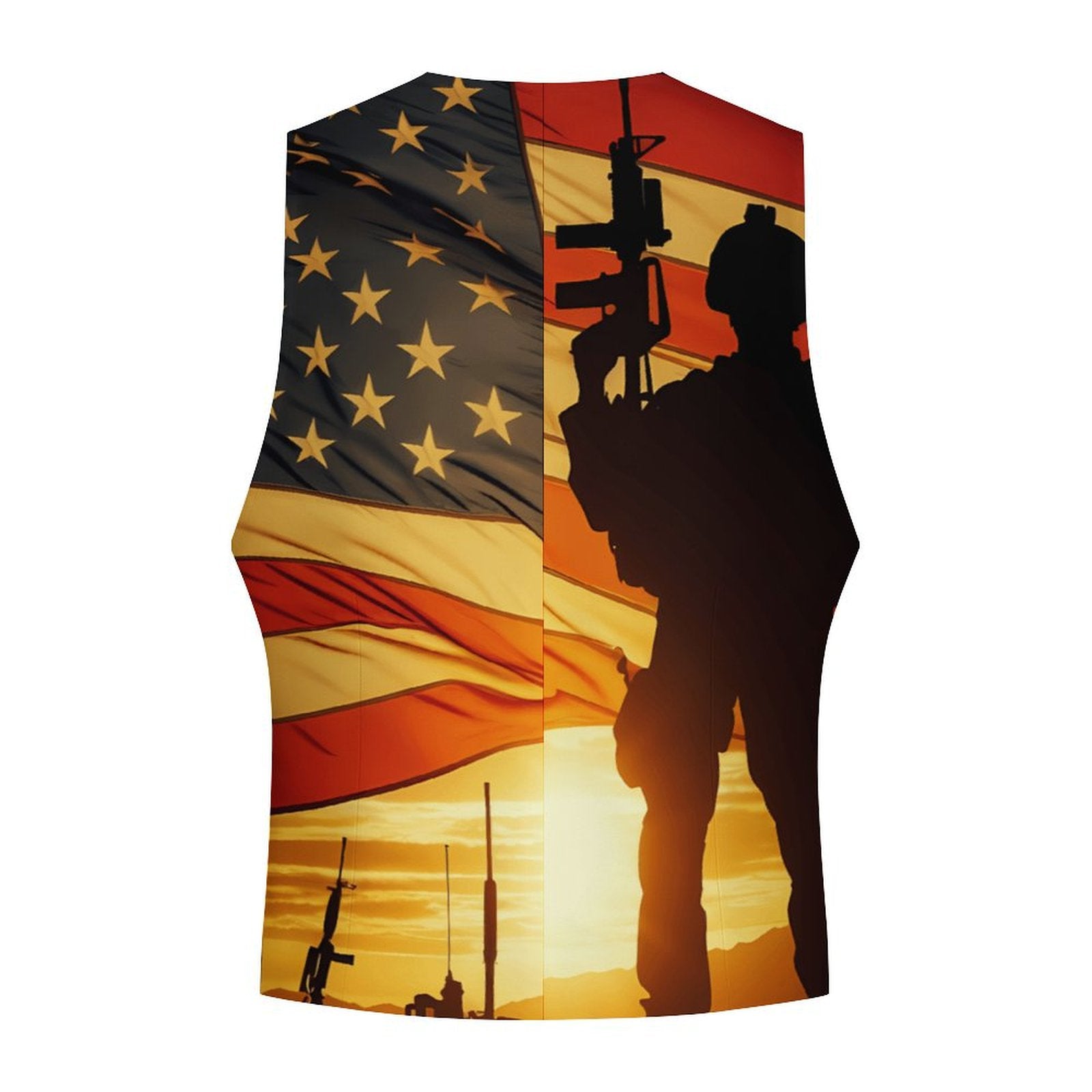 Baha Ranch Sunrise Patriot Men's Vest by Baha Ranch Western Wear - product image 3