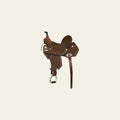HILASON Flex Tree Western Horse Buckstitch Trail Barrel American Leather Saddle Brown | for Horses