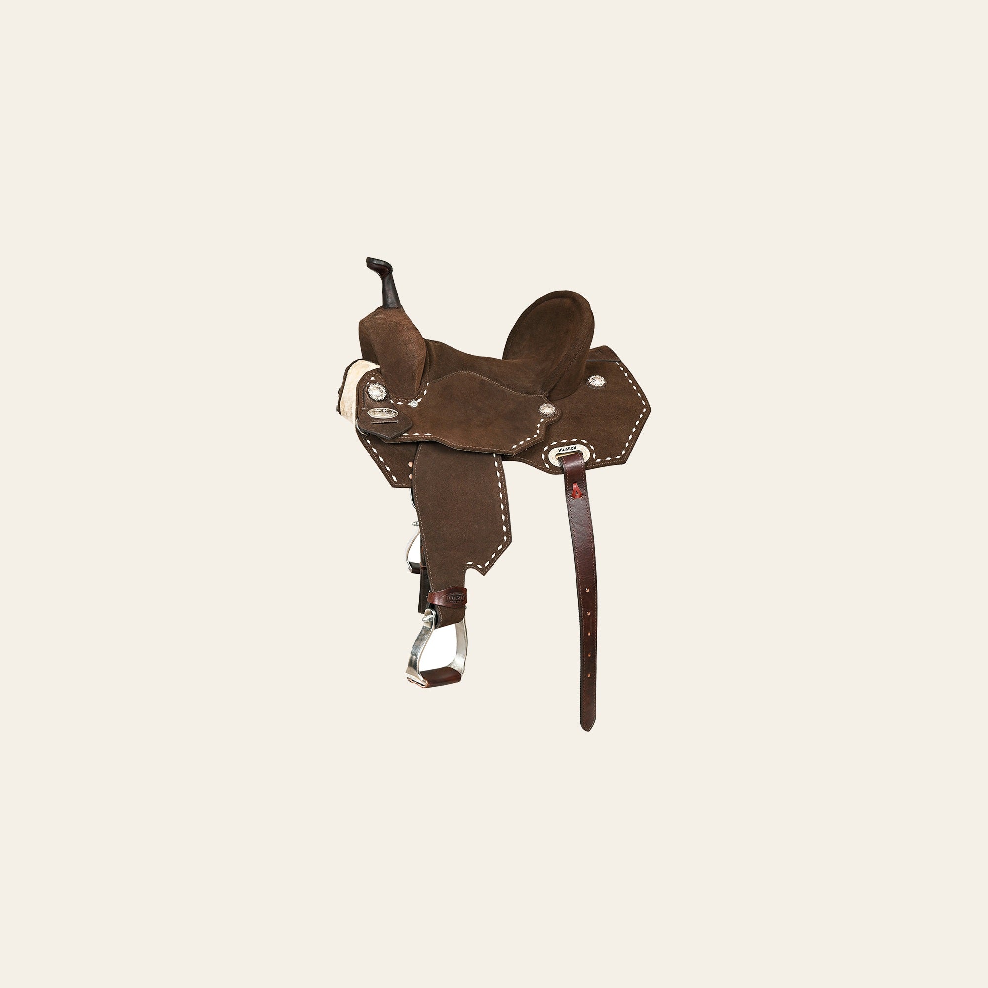 HILASON Flex Tree Western Horse Buckstitch Trail Barrel American Leather Saddle Brown | for Horses