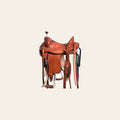 14 In Hilason Western Horse Ranch Roping Roper American Leather Saddle Oiled Tan