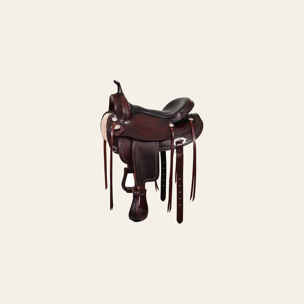 HILASON Western Horse Saddle American Leather Flex Tree Trail & Pleasure Chocolate Brown | for Horses