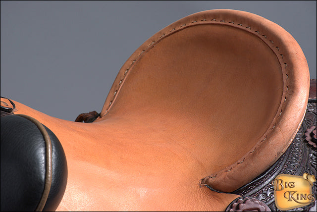 HILASON Western Horse Wade Saddle American Leather Ranch Roping Dark Brown | Hand Tooled & For Horses