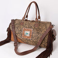 American Darling Duffel Hand Tooled Hair on Genuine Leather Western Women Bag | Handbag | Leather Duffle Bag | Weekend Bag | Travel Duffel Bags | Duffel Bag for Women | Leather Duffle Bag