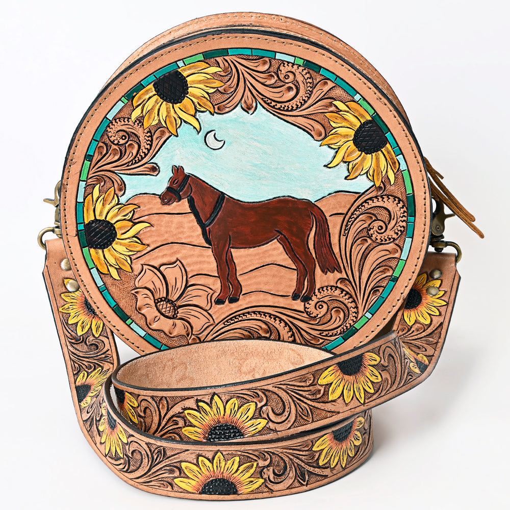 American Darling Hand-Tooled Genuine Leather Bag