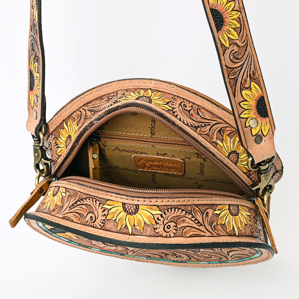American Darling Hand-Tooled Genuine Leather Bag