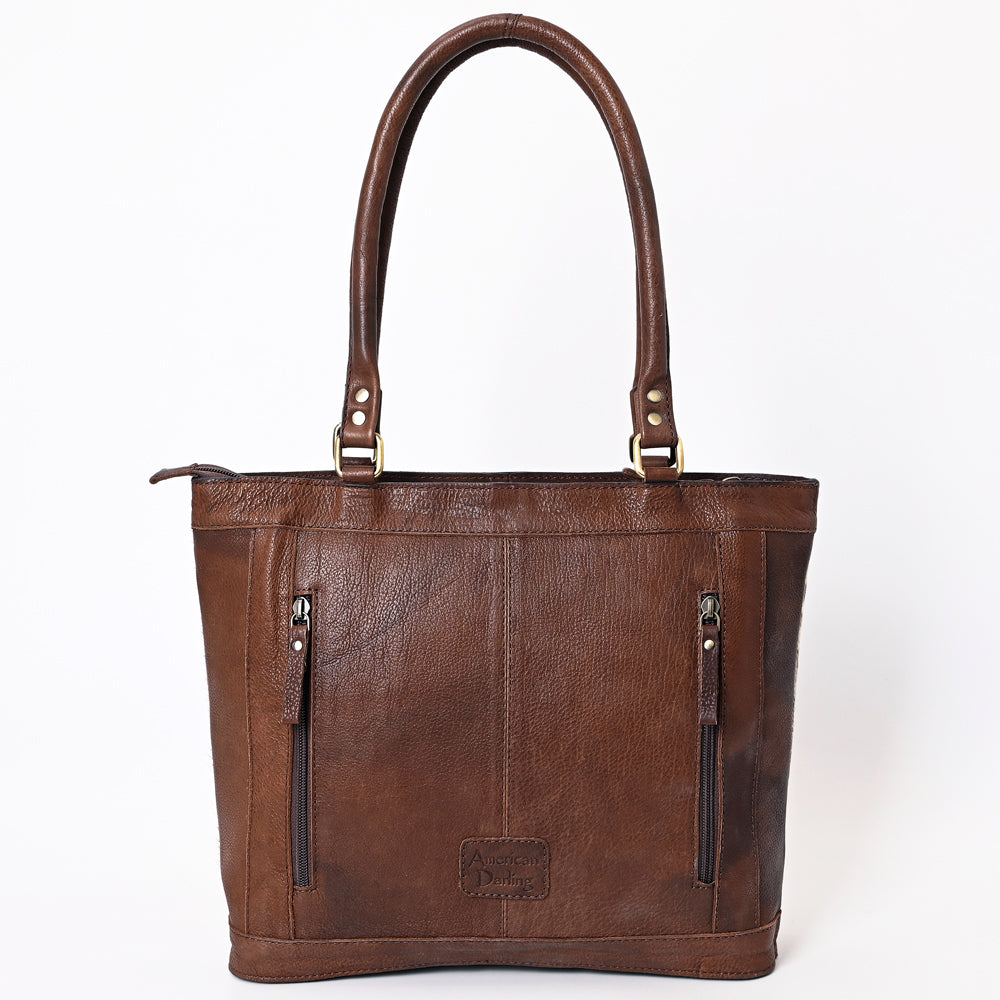 American Darling Hand-Tooled Hair-On Genuine Leather Bag