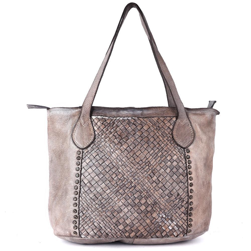 Never Mind Tote Vintage Handmade Genuine Cowhide Leather