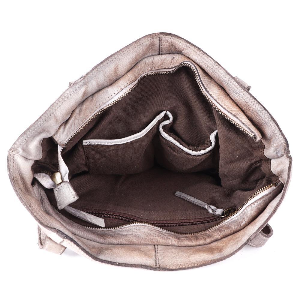 Never Mind Tote Vintage Handmade Genuine Cowhide Leather