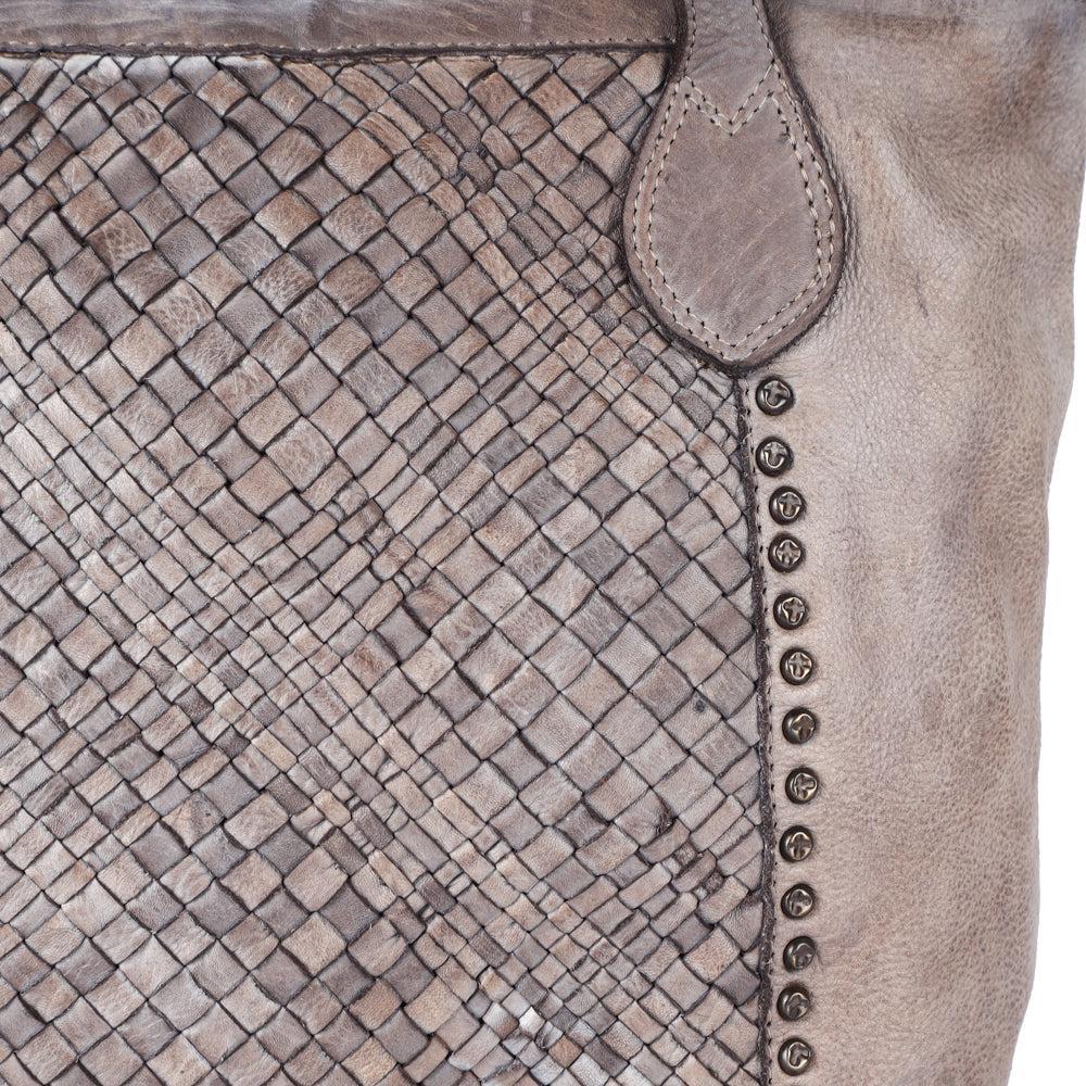 Never Mind Tote Vintage Handmade Genuine Cowhide Leather