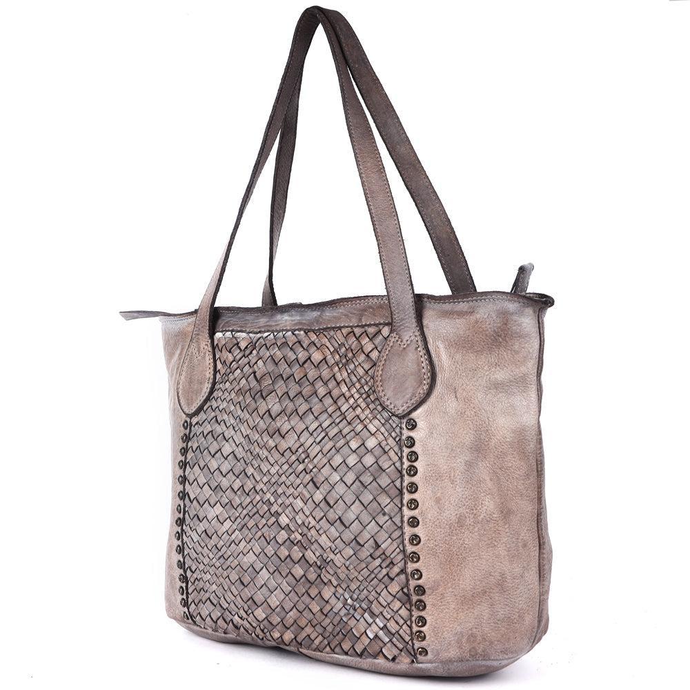 Never Mind Tote Vintage Handmade Genuine Cowhide Leather