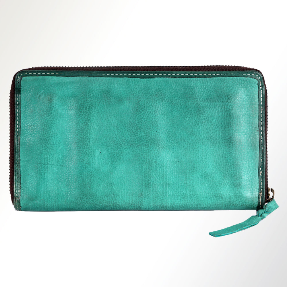 Never Mind Wallet Vintage Handmade Genuine Cowhide Leather