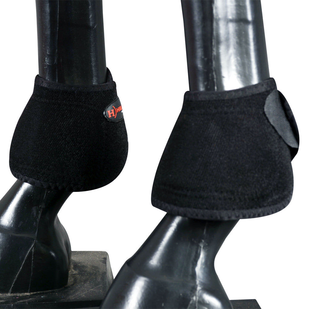 HILASON Bell Boots for Horses No Turn Protection Comfort & Durability Quick Wrap Hook and Loop Jumping Boots Sold in Pairs