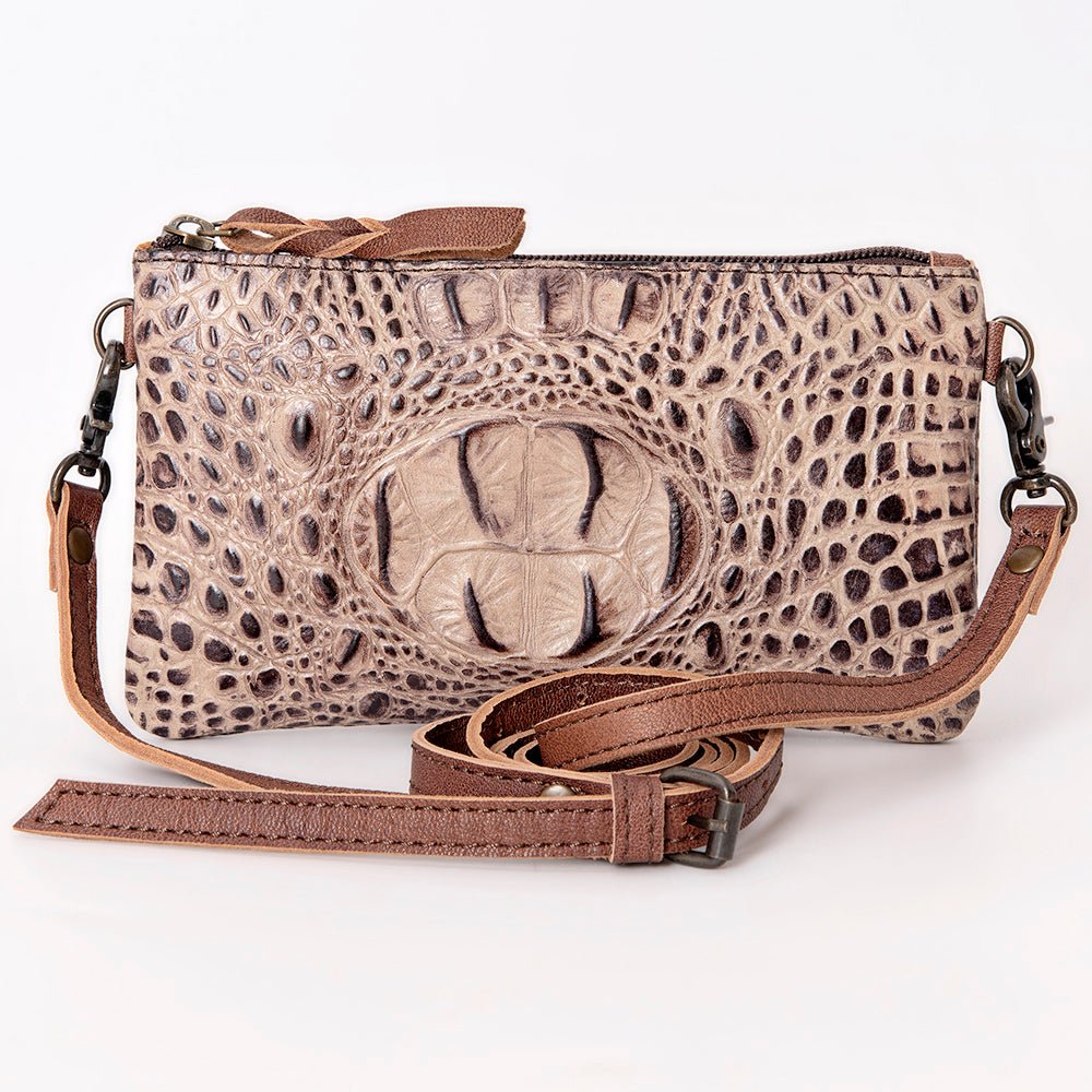 American Darling Coin Purse Hand Tooled Genuine Leather