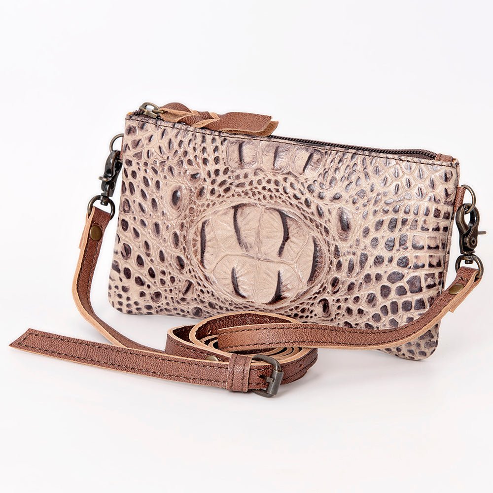American Darling Coin Purse Hand Tooled Genuine Leather