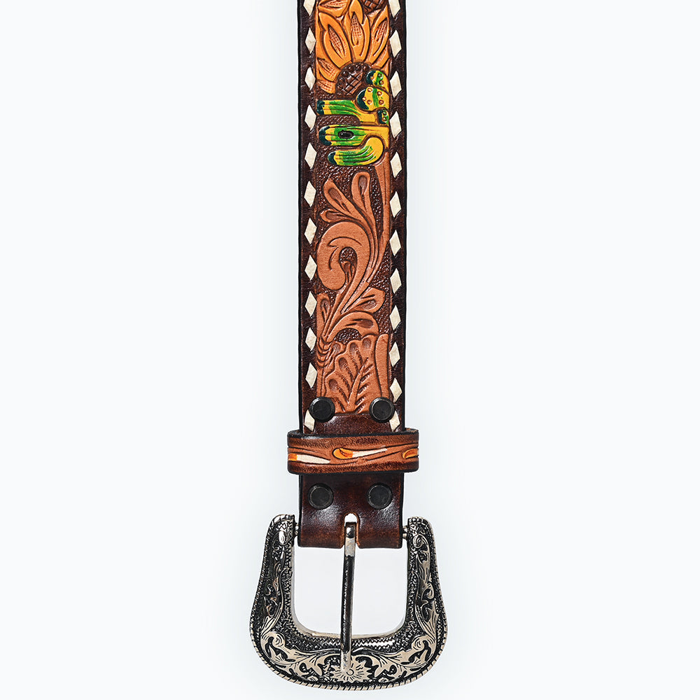 Beautifully Hand Tooled Hand Painted Genuine American Leather Belt Men and Women