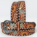 Beautifully Hand Tooled Hand Painted Genuine American Leather Belt Men and Women
