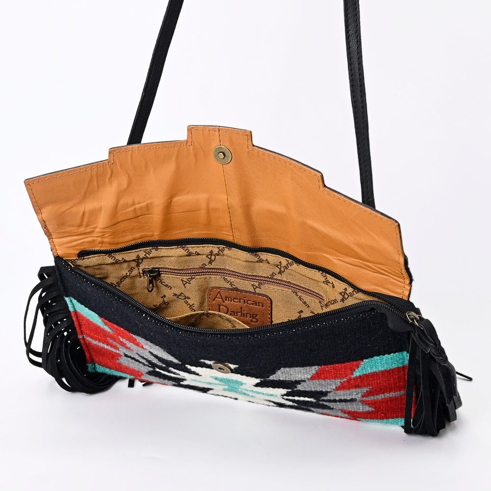 American Darling Saddle Blanket Genuine Leather Crossbody Bag