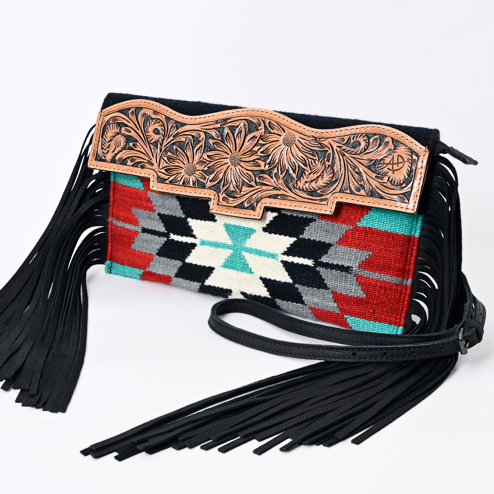 American Darling Saddle Blanket Genuine Leather Crossbody Bag