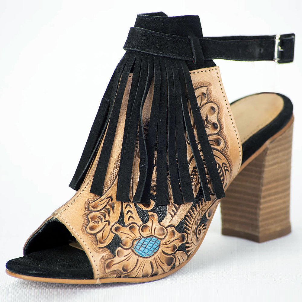 American Darling Adft101 Hand Tooled, Carved Genuine Leather Sandal Footwear Flip Flop | Tooled