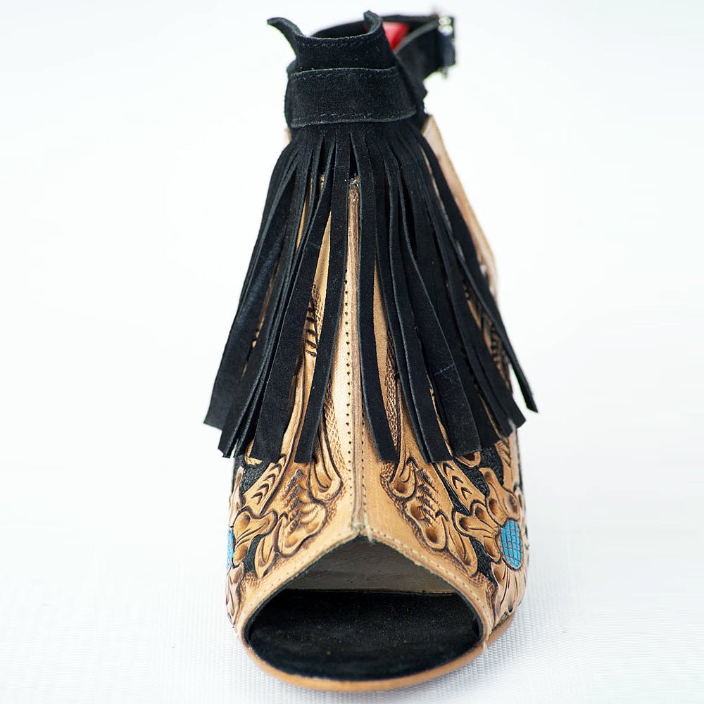 American Darling Adft101 Hand Tooled, Carved Genuine Leather Sandal Footwear Flip Flop | Tooled
