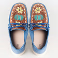 American Darling ADFT133BL5 Hand tooled carved genuine leather trim lightweight shoe footwear slip on