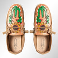 American Darling ADFT133BR7 Hand tooled carved genuine leather trim lightweight shoe footwear slip on