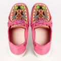 American Darling ADFT133FU2 Hand tooled carved genuine leather trim lightweight shoe footwear slip on