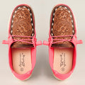 American Darling ADFT133NEPK4 Hand tooled carved genuine leather trim lightweight shoe footwear slip on