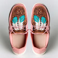 American Darling ADFT133PK3 Hand tooled carved genuine leather trim lightweight shoe footwear slip on