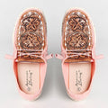 American Darling ADFT133PK4 Hand tooled carved genuine leather trim lightweight shoe footwear slip on