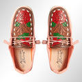 American Darling ADFT133PK12 Hand tooled carved genuine leather trim lightweight shoe footwear slip on