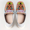 American Darling ADFT133SB2 Hand tooled carved genuine leather trim lightweight shoe footwear slip on