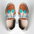 American Darling ADFT133SB3 Hand tooled carved genuine leather trim lightweight shoe footwear slip on
