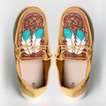 American Darling ADFT133YL3 Hand tooled carved genuine leather trim lightweight shoe footwear slip on