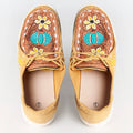 American Darling Floral Hand Curved Genuine leather shoe footwear slip on