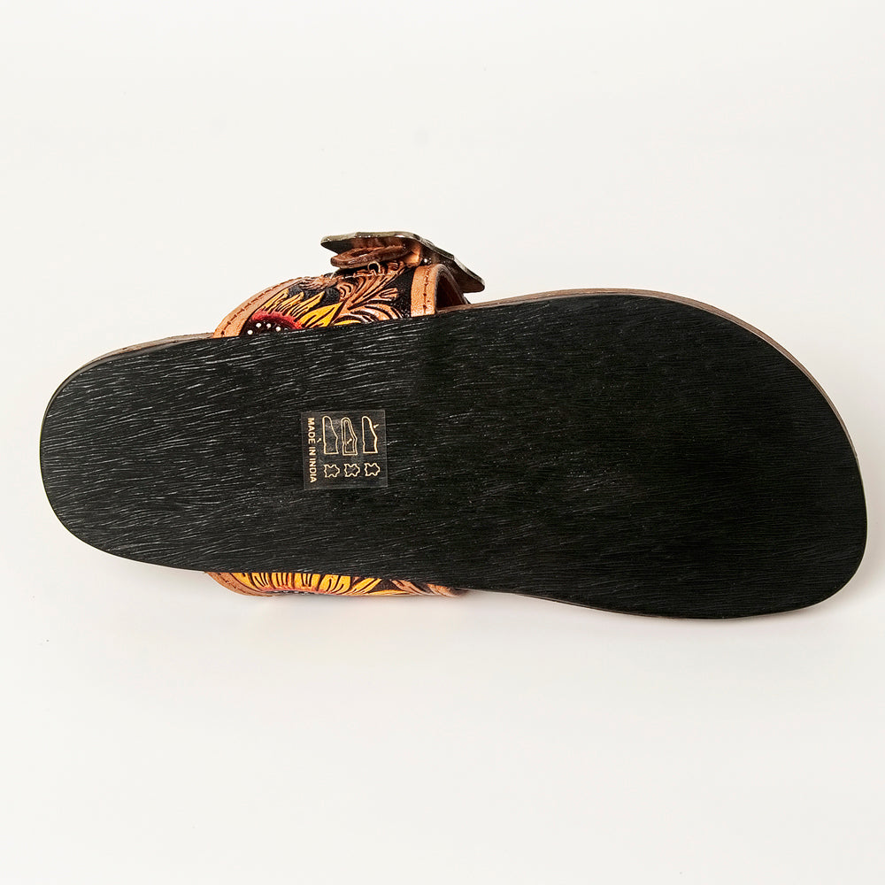 American Darling Hand-Tooled Leather Sandals