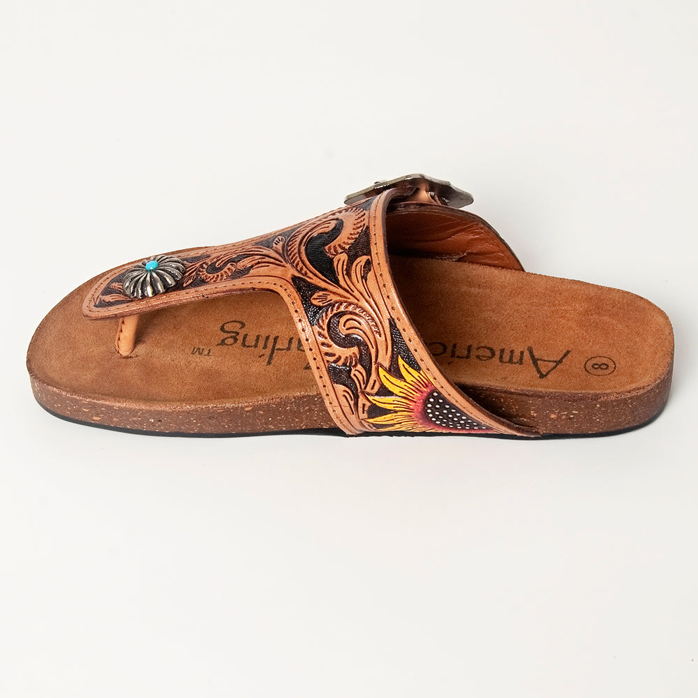 American Darling Hand-Tooled Leather Sandals