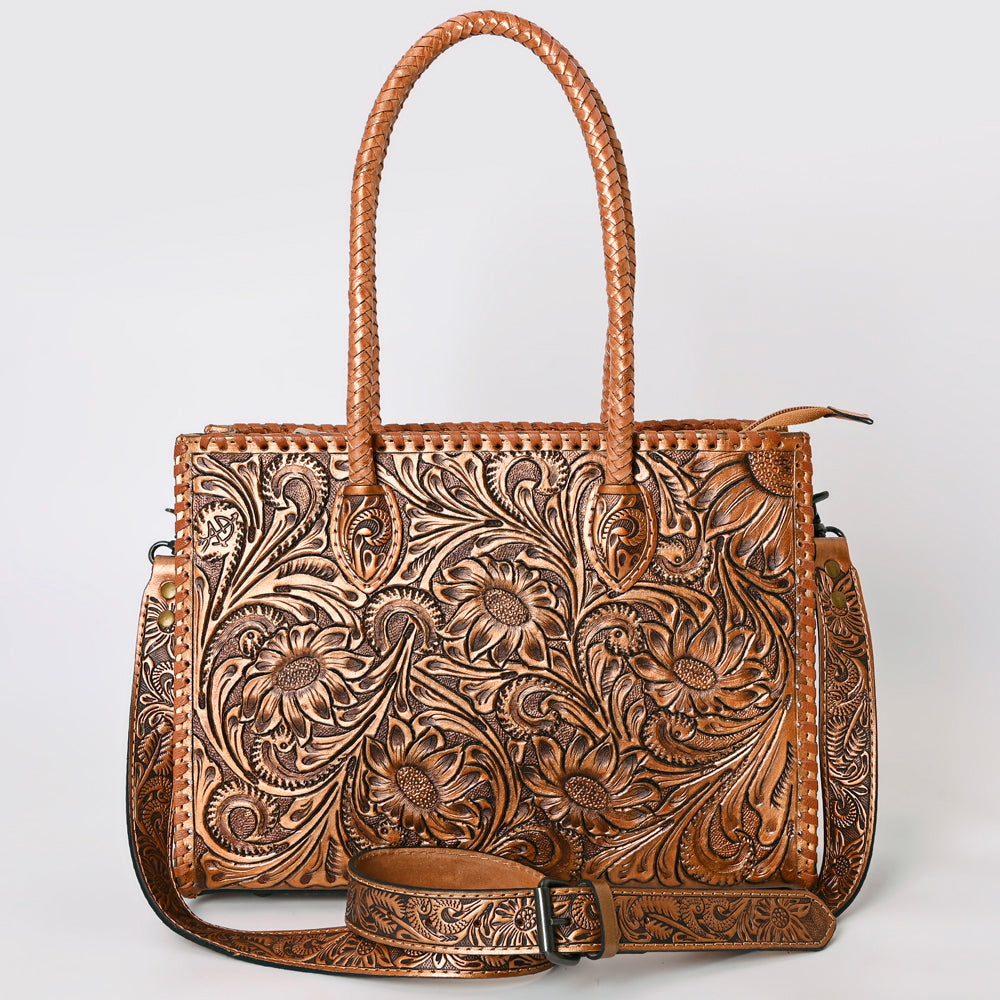 American Darling Hand-Tooled Genuine Leather Tote